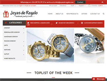 Tablet Screenshot of joyasderegalo.com